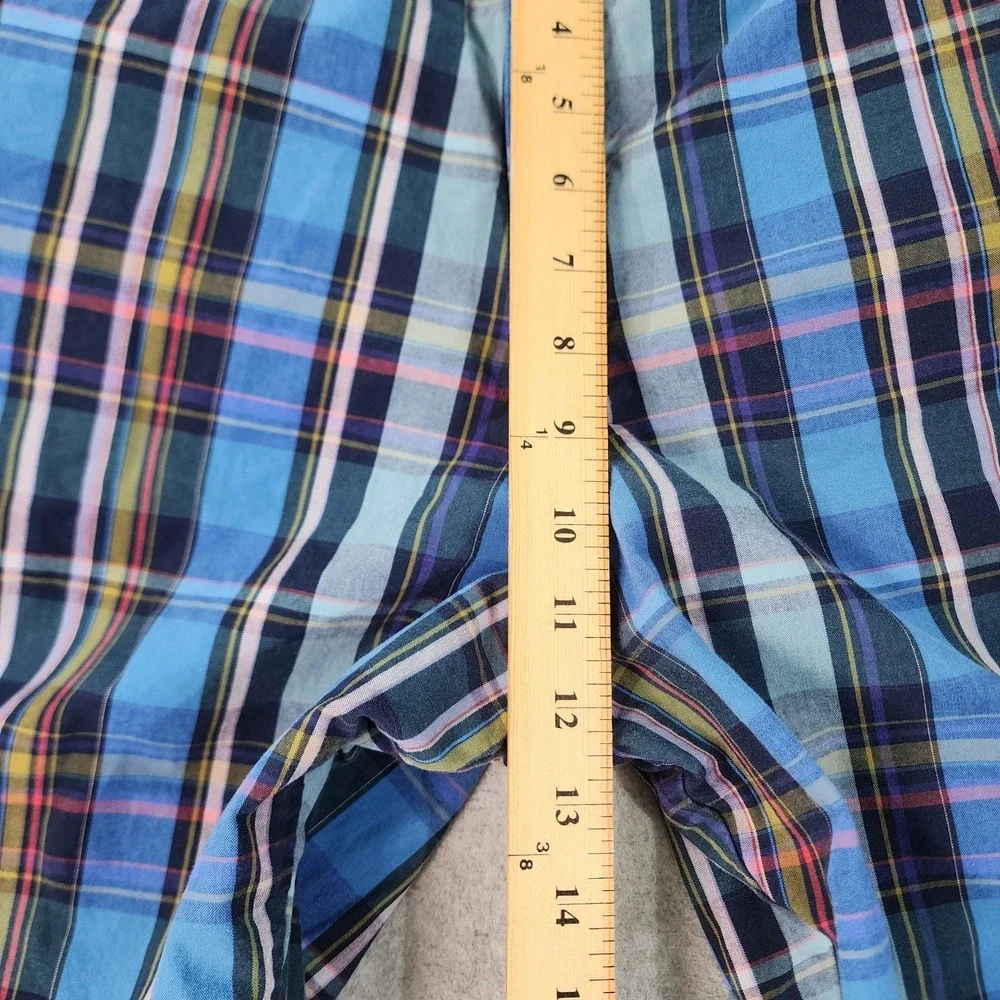 Tommy Bahama Golf Shorts Mens 40x9 Blue Pink‎ Plaid Striped Reversible Pockets